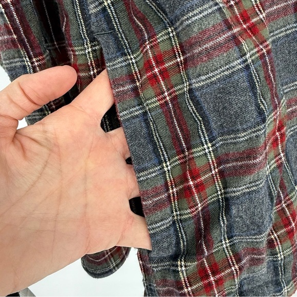 L.L. Bean Men’s Flannel Shirt Size Med‎ ID508169 Hooded Plaid Slightly Fitted - Picture 8 of 12
